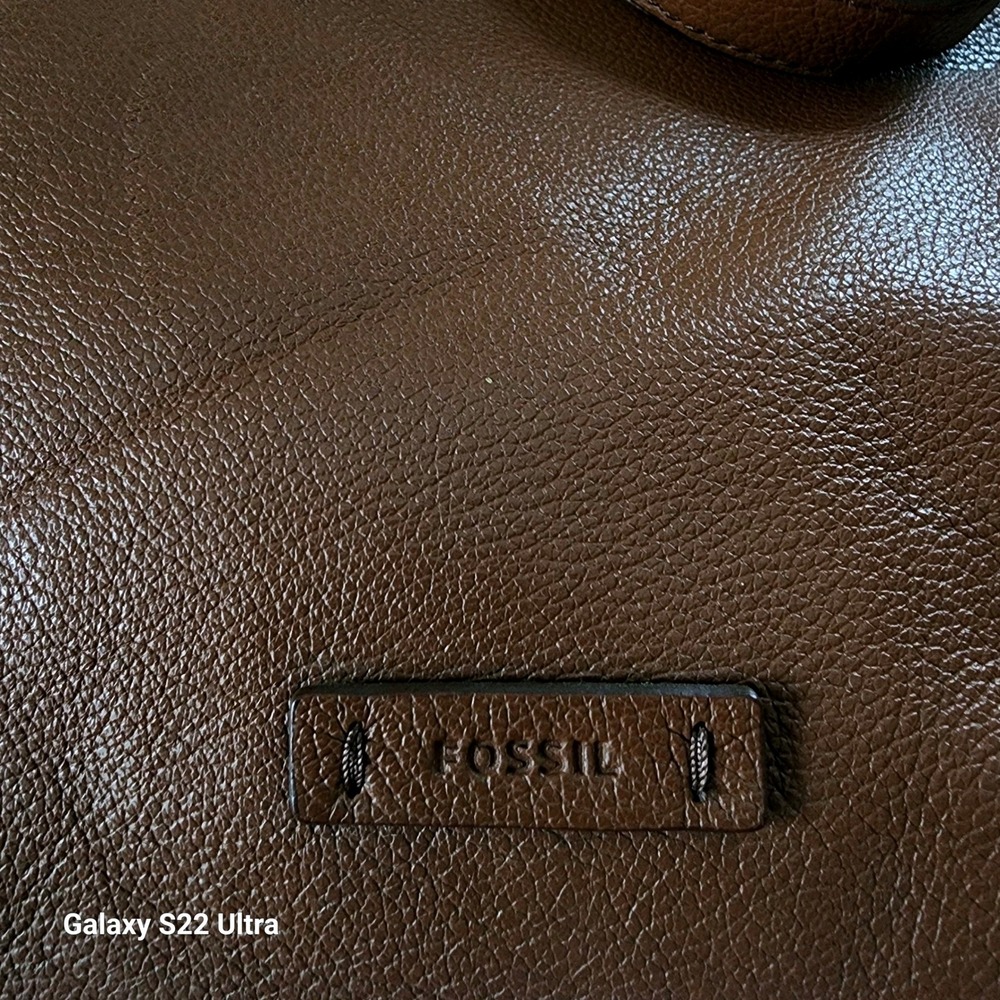 Fossil Keely crossbody tote bag in brown Leather Adjustable Strap - Picture 2 of 16